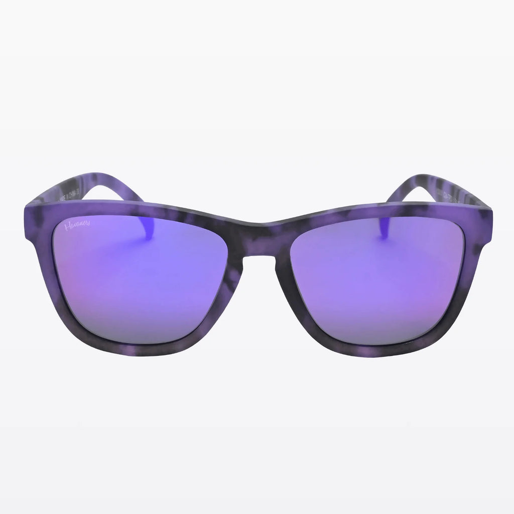 Havaners Nebula purple marbled frames with mirrored purple lenses, product view 2