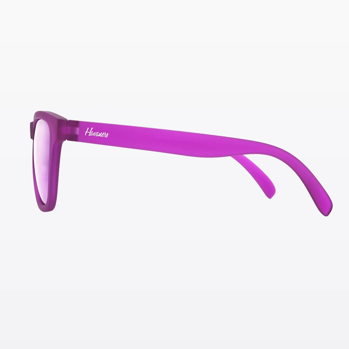 Havaners Orchid purple-pink translucent frames with reflective lenses, product view 4