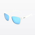 Havaners Alpine white Wayfarer-style frames with blue lenses