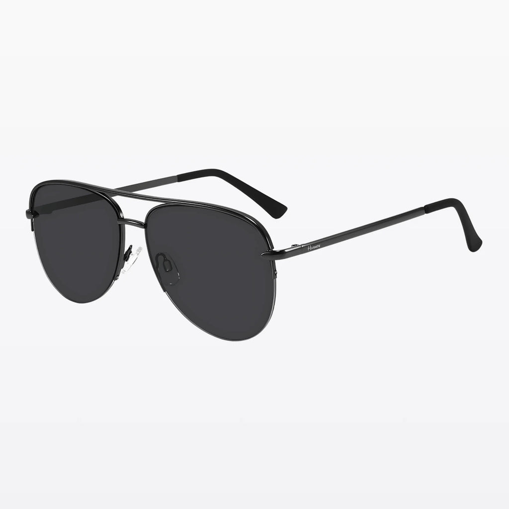 Havaners Shadow all-black aviator frames and lenses