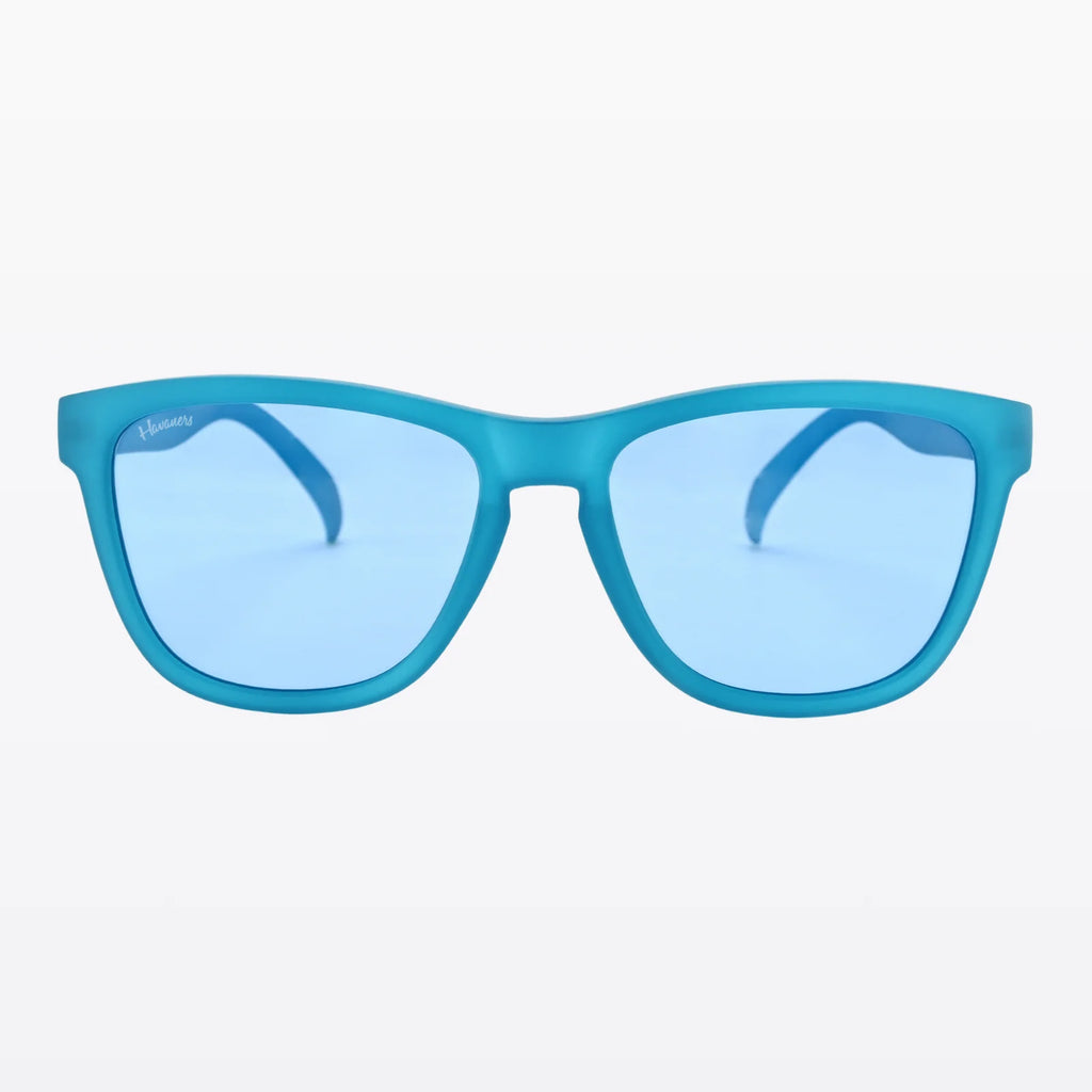 Havaners H20 aqua blue translucent frames with blue lenses, product view 2
