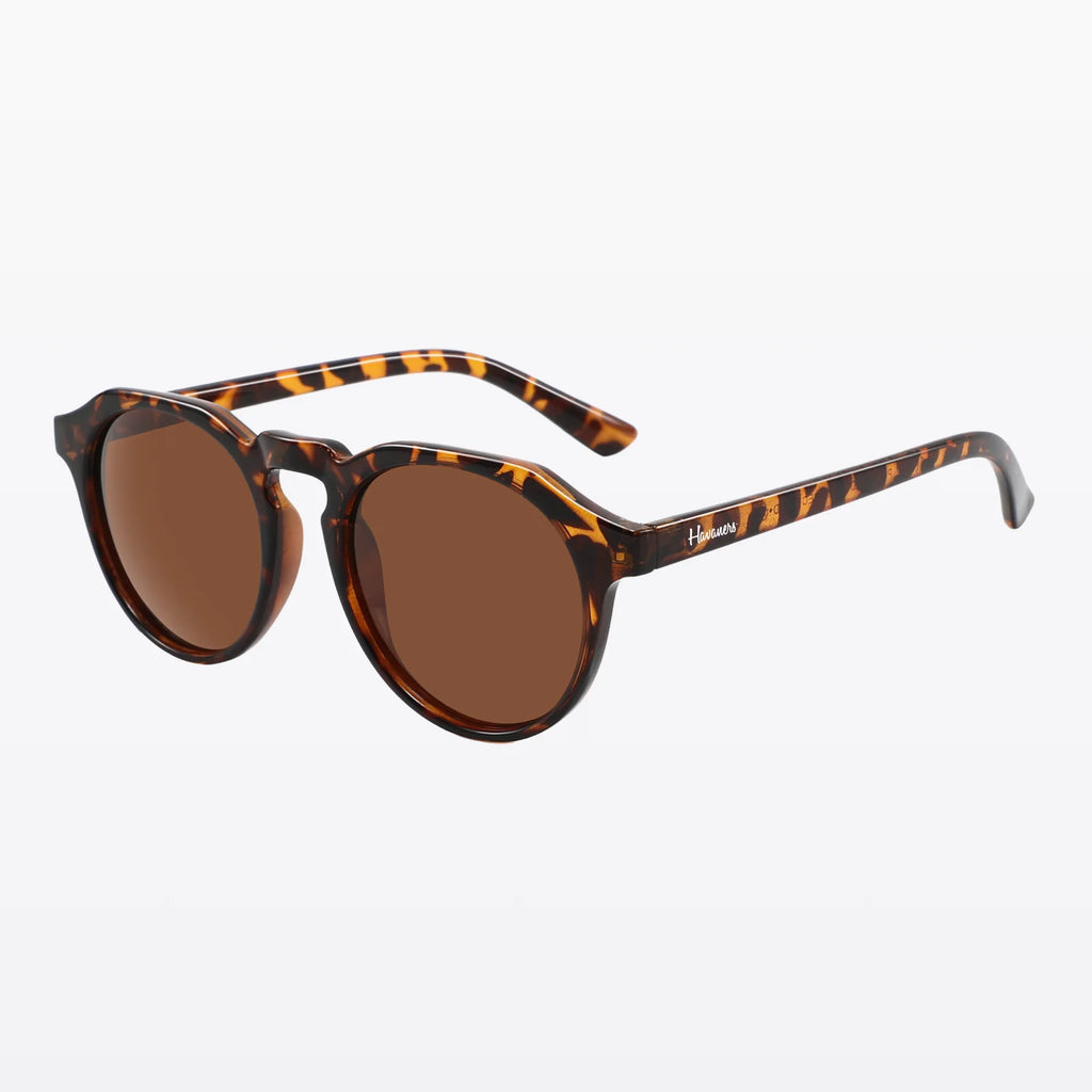 Havaners Sahara round tortoiseshell frames with dark lenses