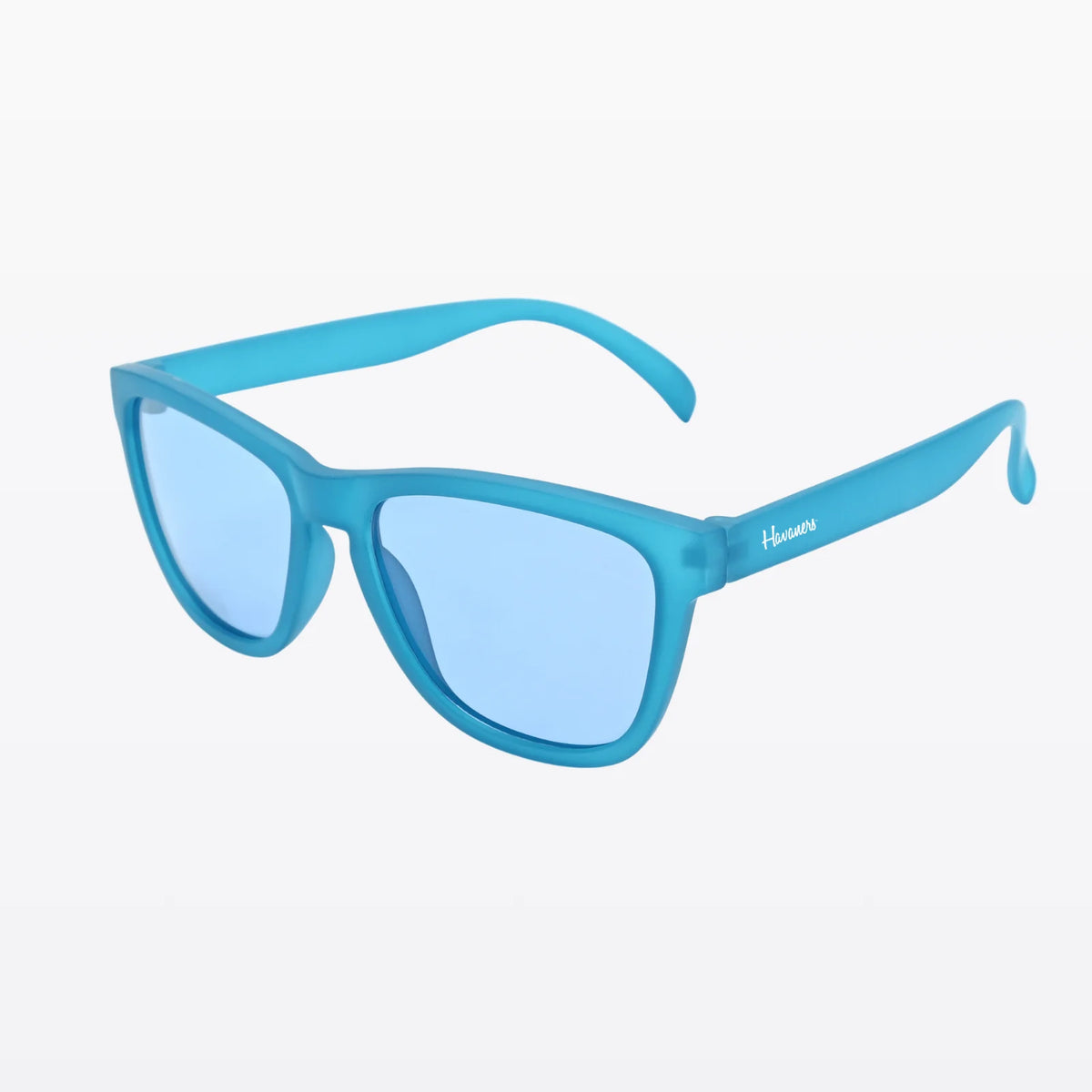 Havaners H20 aqua blue translucent frames with blue lenses, product view 3