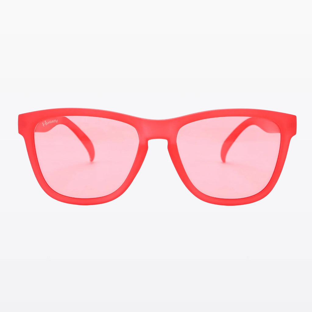 Havaners Nomad red frames with clear red lenses, product view 2