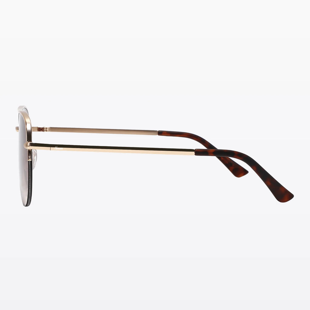 Havaners Malibu gold aviator frames with brown gradient lenses, product view 4