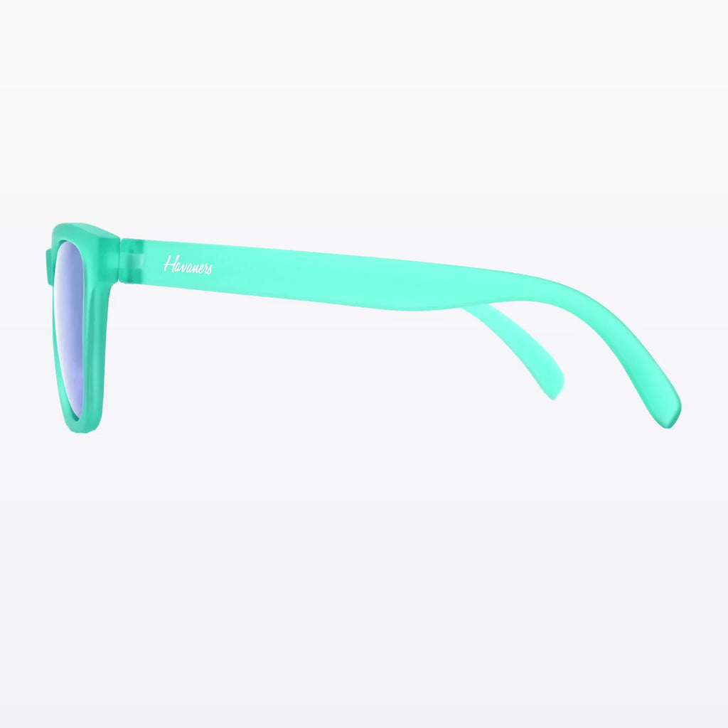 Havaners Turtle Bay translucent green frames with light blue lenses, product view 4