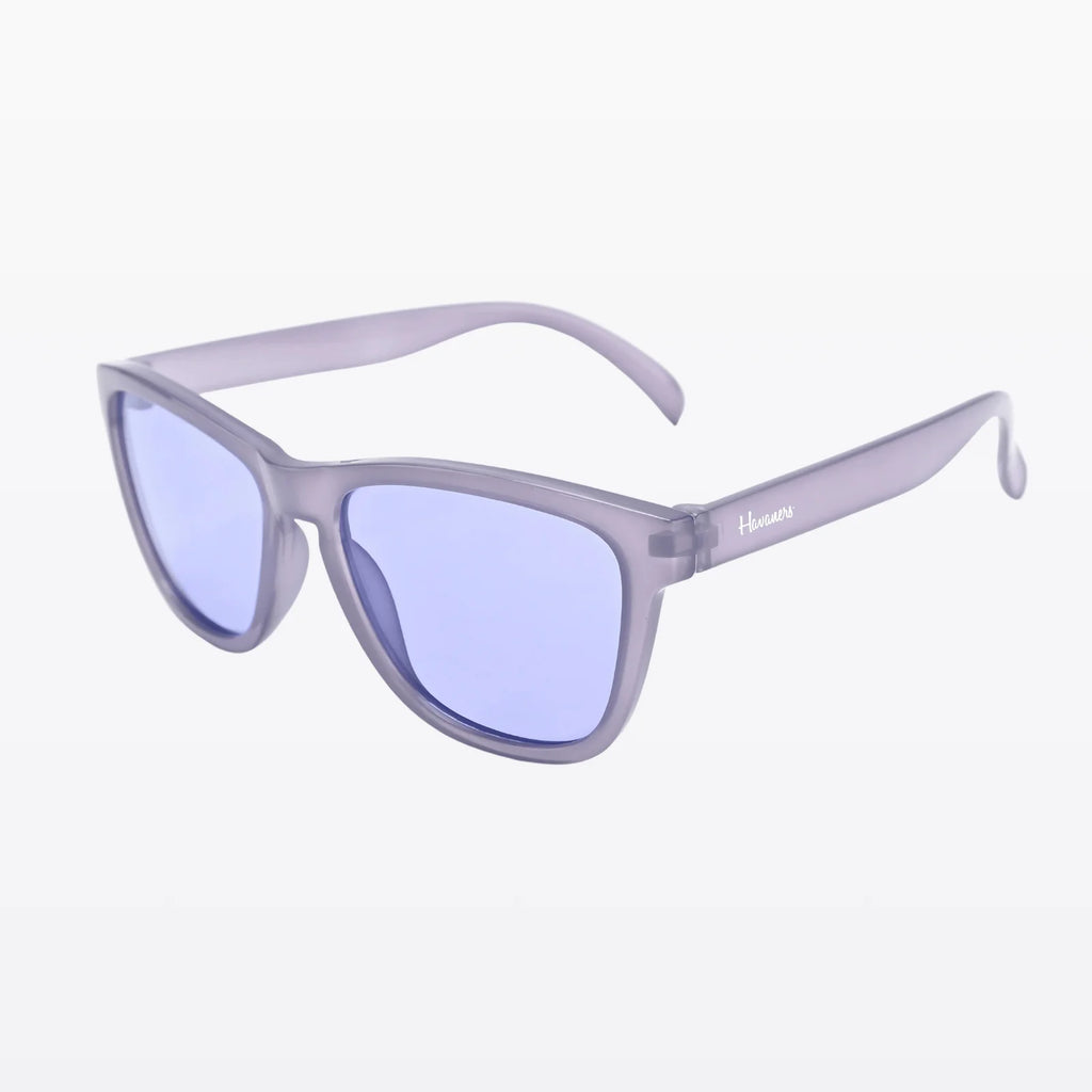 Havaners Pharaoh translucent purple frames with blue lenses, product view 3