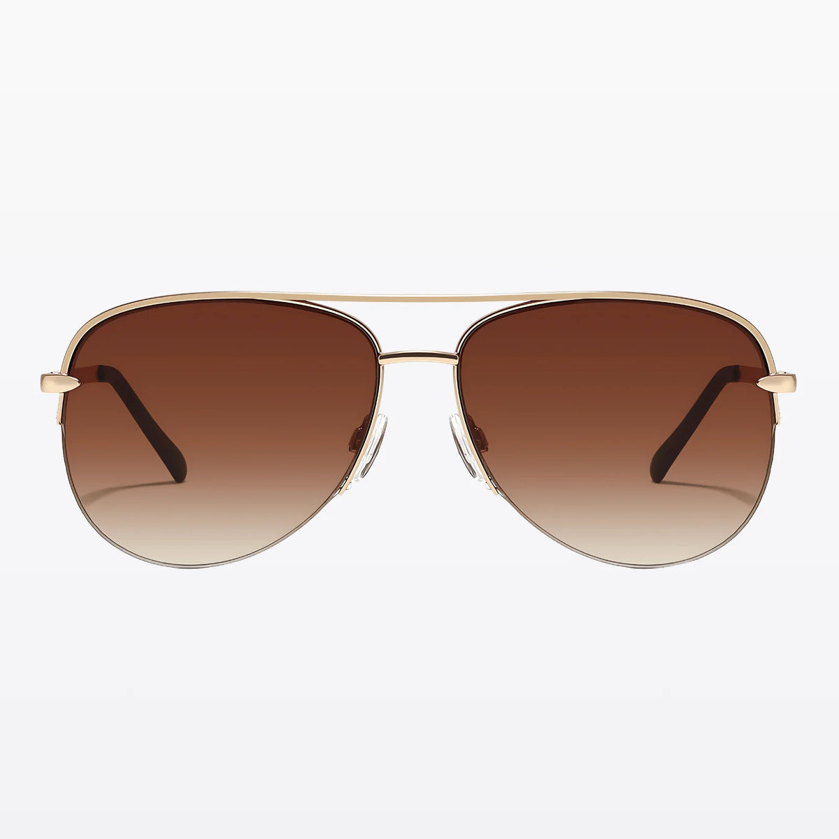 Havaners Malibu gold aviator frames with brown gradient lenses, product view 2