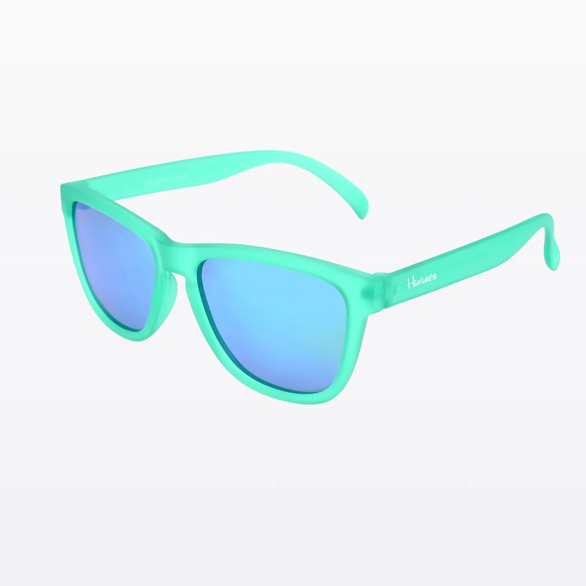 Havaners Turtle Bay translucent green frames with light blue lenses, product view 3