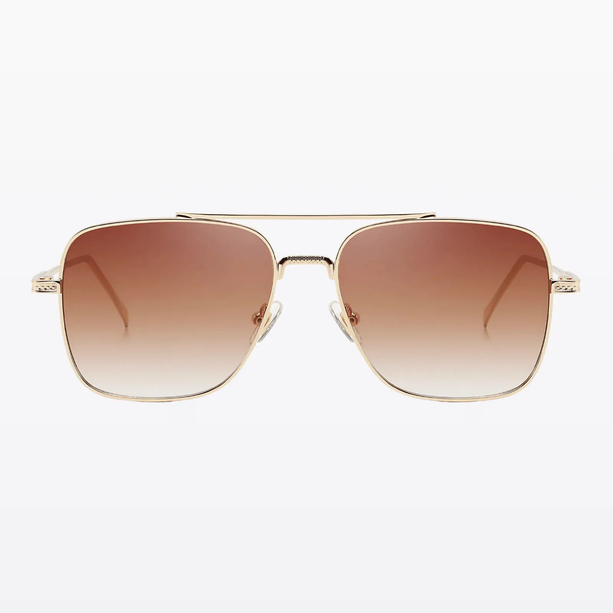 Havaners Miami classic gold aviator frames with brown gradient lenses, product view 3