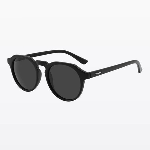 Havaners Equinox matte black round frames with black lenses