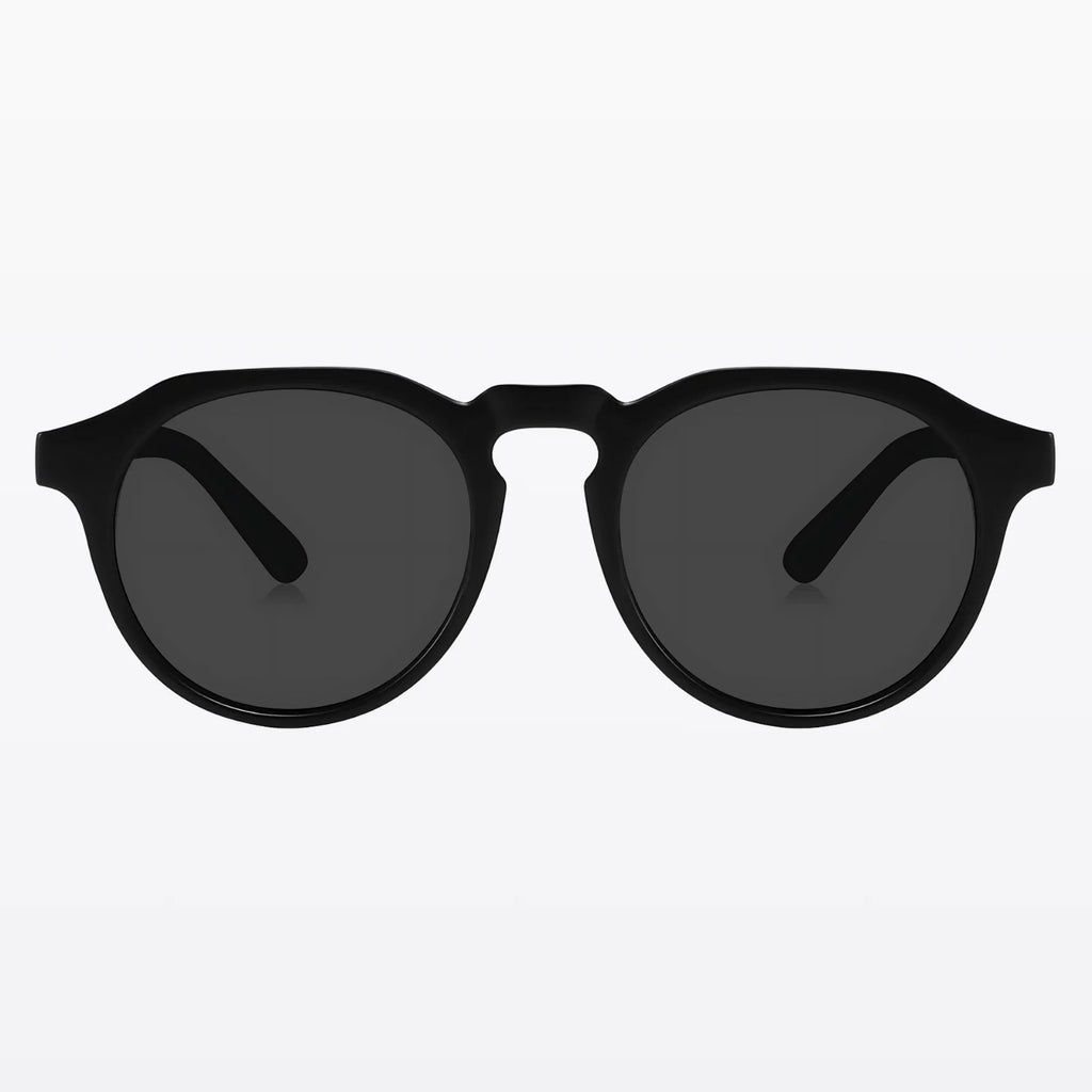 Havaners Equinox matte black round frames with black lenses, product view 2