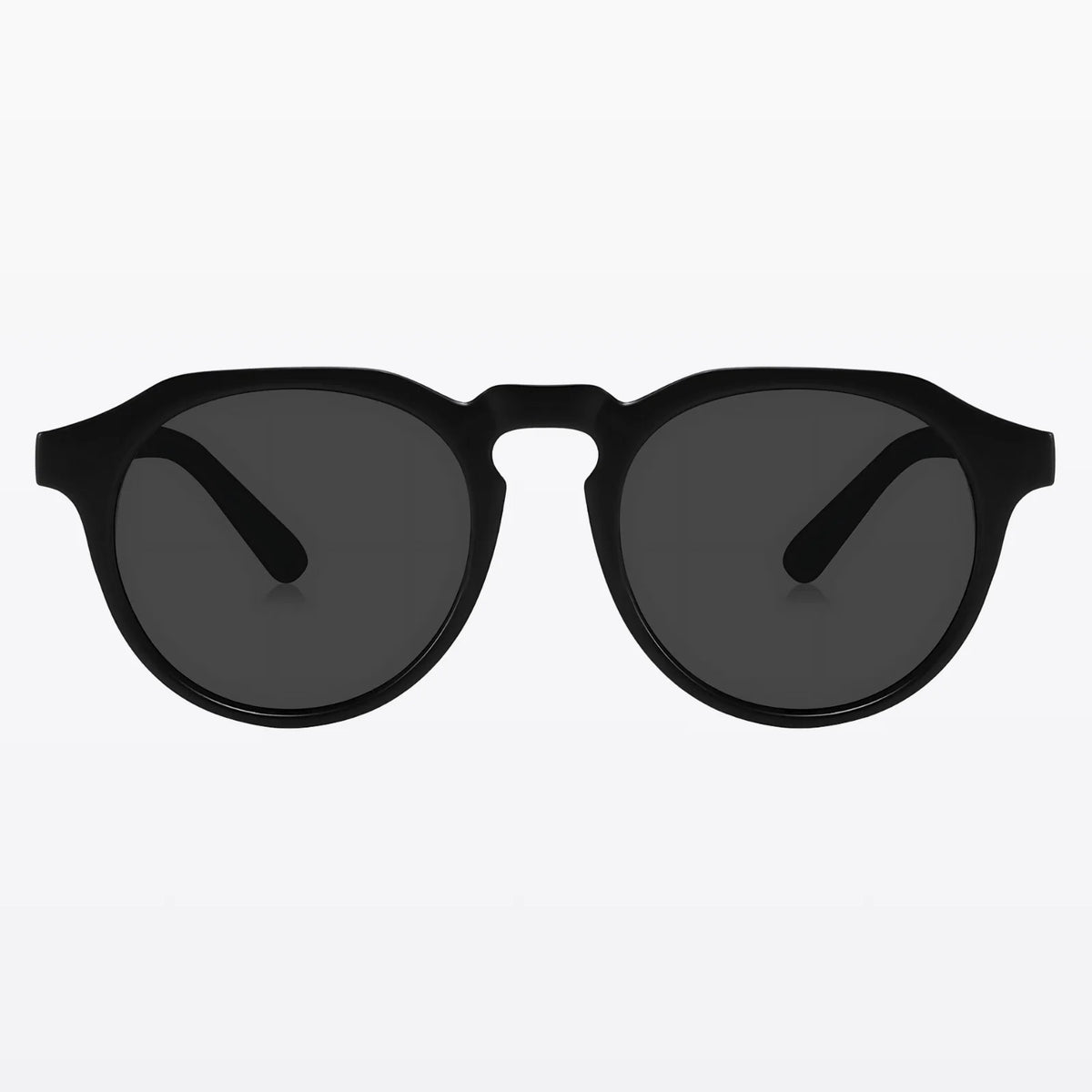 Havaners Equinox matte black round frames with black lenses, product view 2