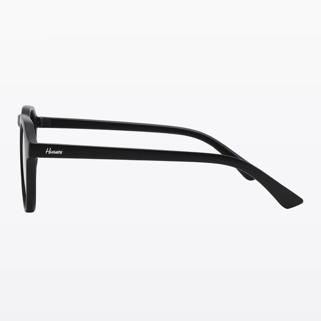 Havaners Equinox matte black round frames with black lenses, product view 4