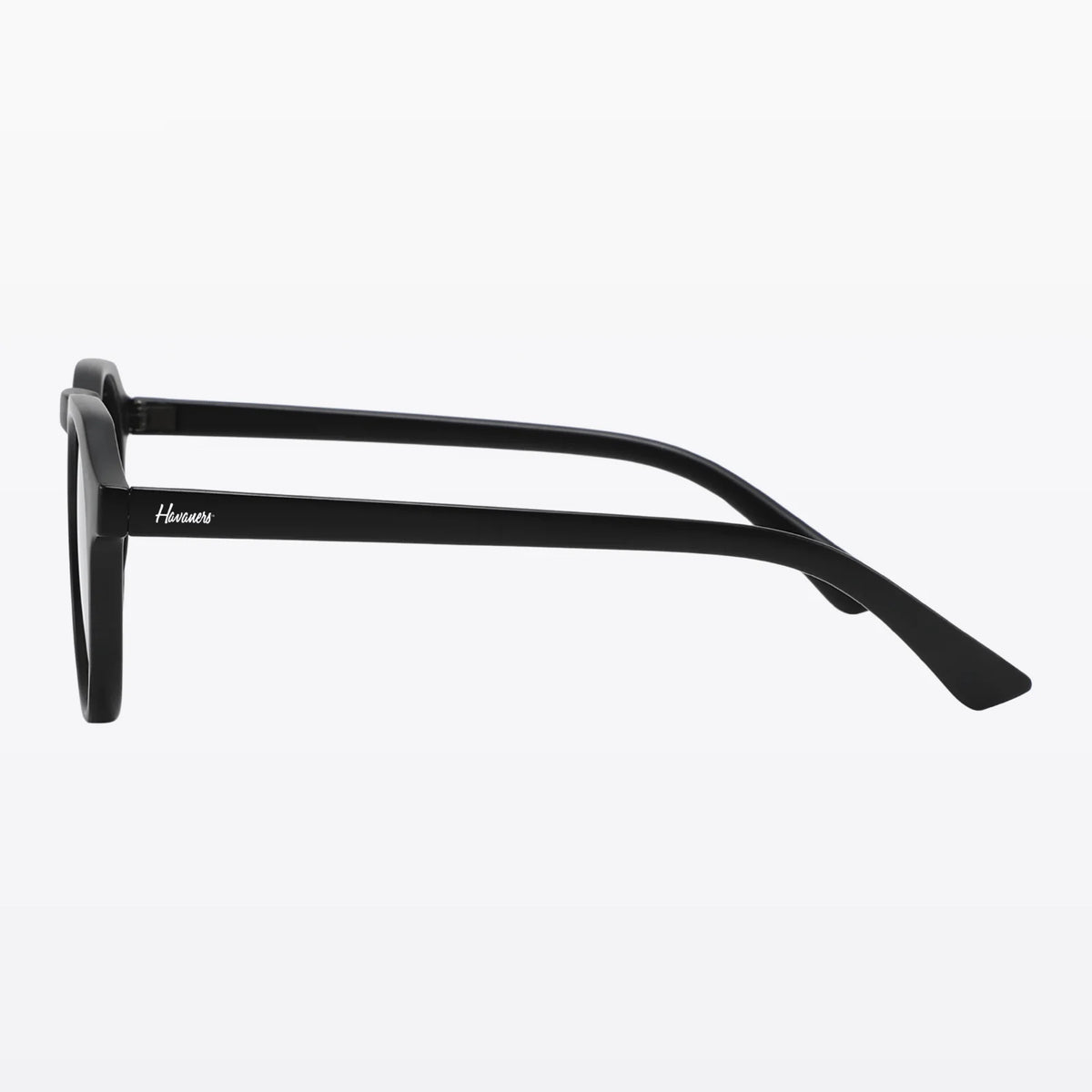 Havaners Equinox matte black round frames with black lenses, product view 4