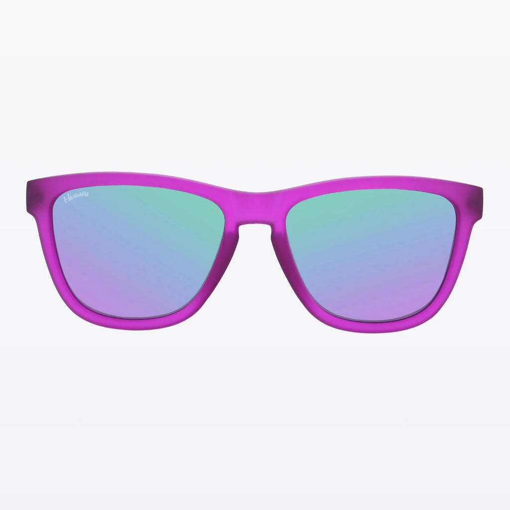 Havaners Orchid purple-pink translucent frames with reflective lenses, product view 2
