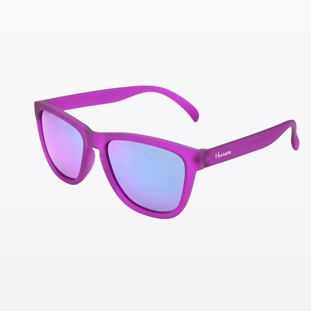 Havaners Orchid purple-pink translucent frames with reflective lenses, product view 3