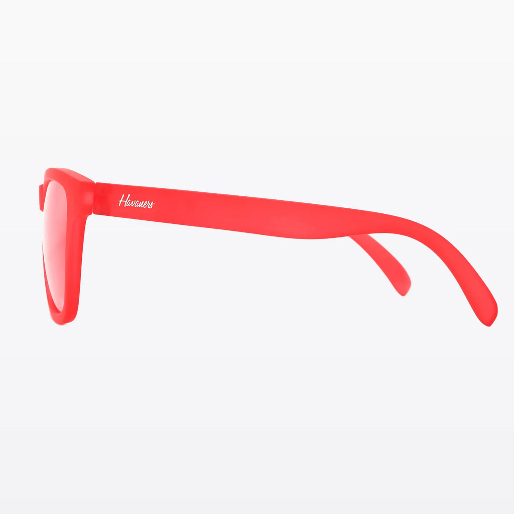 Havaners Nomad red frames with clear red lenses, product view 3