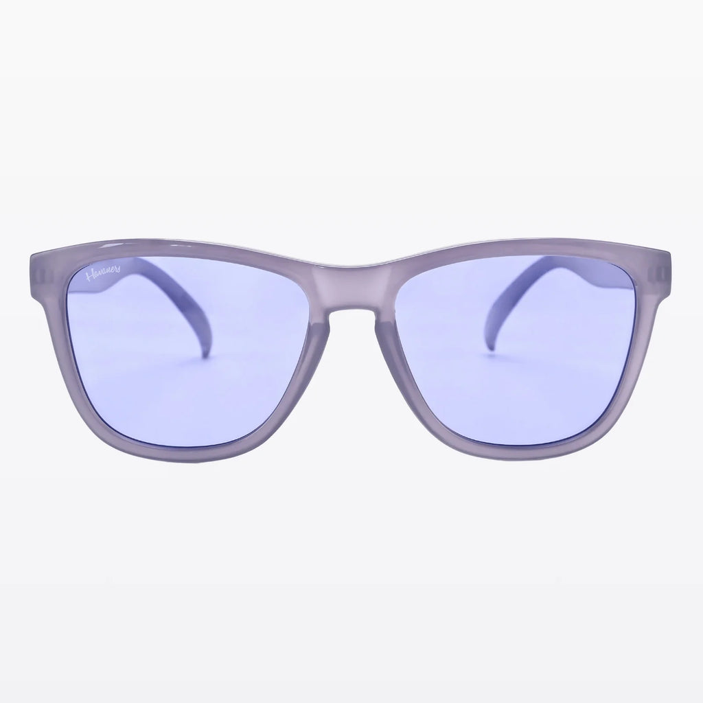 Havaners Pharaoh translucent purple frames with blue lenses, product view 2