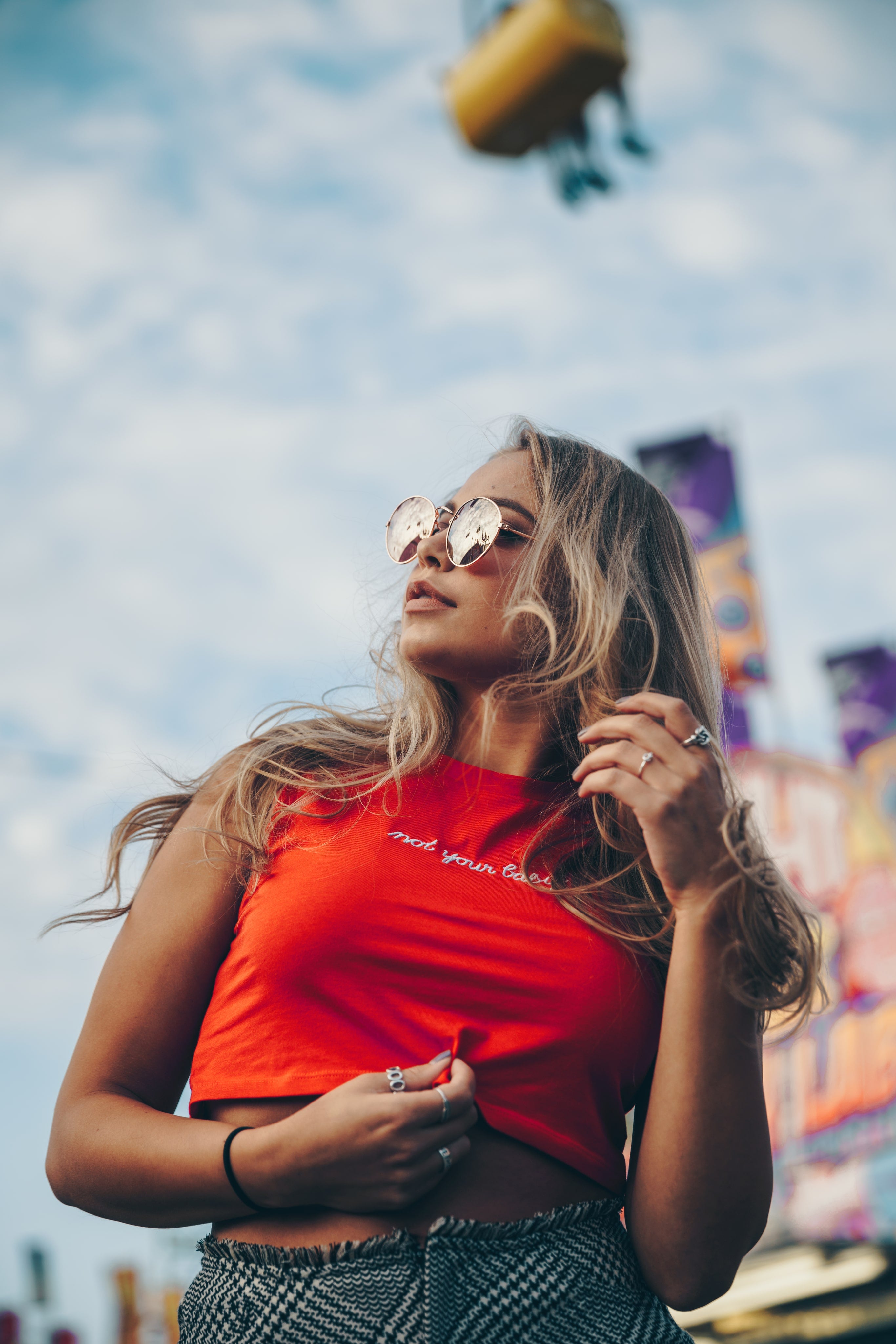 Havaners Sunglasses brand model girl - aviators